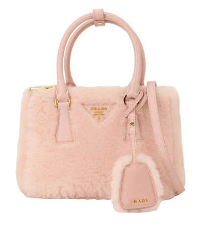 Small Galleria, &pound;1,500, Handbags, Pink, Shearling, Front view